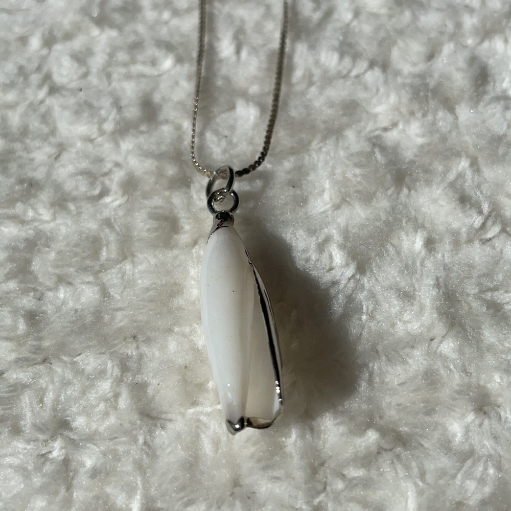 Artisan Sterling Silver White Shell Necklace, 20” - image 5